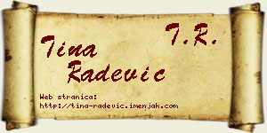 Tina Radević vizit kartica
